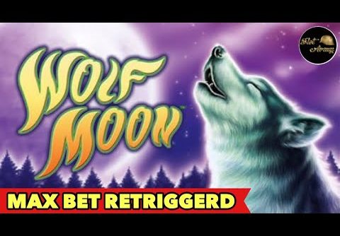 🌙WOLF MOON SUPER BIG WIN🌙MAX BET BONUS RETRIGGER | TEMPLE OF FIRE | MIGHTY CASH SLOT MACHINES