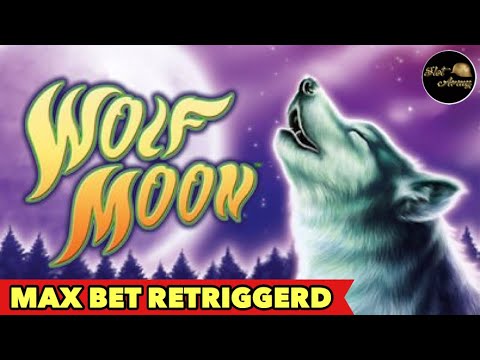 🌙WOLF MOON SUPER BIG WIN🌙MAX BET BONUS RETRIGGER | TEMPLE OF FIRE | MIGHTY CASH SLOT MACHINES