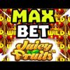 JUICY FRUITS 🍓 SLOT €60 MAX BET BONUS HUNT 😱 HUGE COMEBACK‼️ *** BIG WINS ***