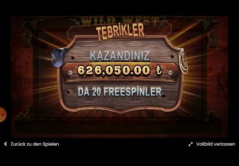 1.000.000 £ BUYUK VURGUN #SLOT# | WILD WEST GOLD JACKPOT BIG WIN NICE | DELDIK GECTIK END CARD