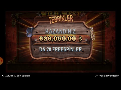 1.000.000 £ BUYUK VURGUN #SLOT# | WILD WEST GOLD JACKPOT BIG WIN NICE | DELDIK GECTIK END CARD