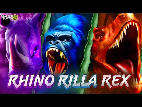 x 176 Rhino Rilla Rex (Microgaming) Online Slot EPIC BIG WIN