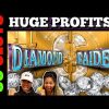 This HUGE WIN Totally Made Our Night! Diamond Raider Slot Machine Bonus (KONAMI)