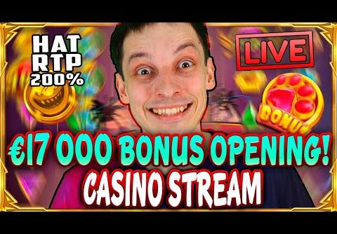 SLOTS LIVE 🔴 BIG €17 000 BONUS OPENING! Casino Stream Big Wins with mrBigSpin