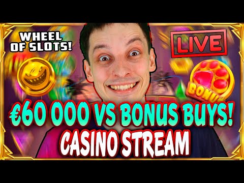 SLOTS LIVE 🔴 €60 000 vs BONUS BUYS! Casino Stream Big Wins with mrBigSpin