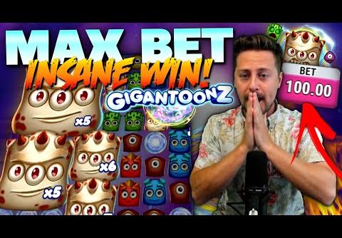 MAX BET INSANE MEGA BIG WIN ON GIGANTOONZ! (Reactoonz 3)