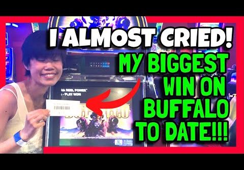 My BIGGEST Win on Old School Buffalo Slot Machine!!! *I ALMOST CRIED*