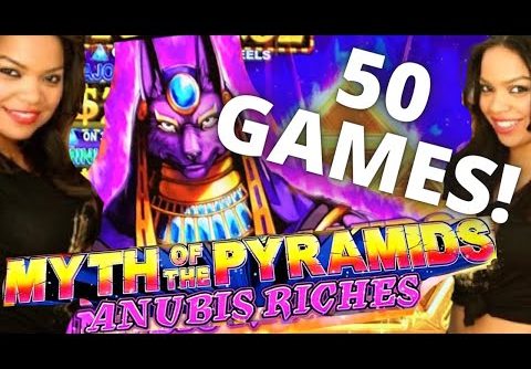 HUGE WIN on Anubis Riches Slots!!! 50 GAMES!!