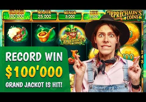 LEPRECHAUNS COINS RECORD WIN $100’000🔥 – 🏆GRAND JACKPOT IS HIT!