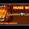 BETTER THAN JACKPOT! Cash Across Savanna Lion Slot – AMAZING HUGE WIN!