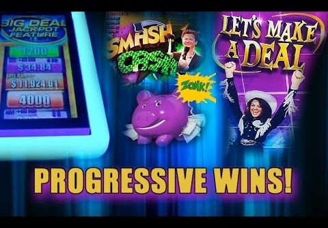BIG WIN! – Let’s Make A Deal – PROGRESSIVE WINS – Slot Machine Bonus – Aristocrat