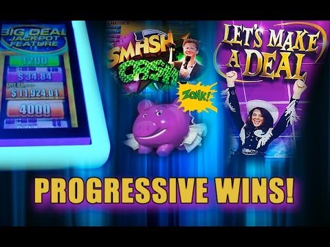 BIG WIN! – Let’s Make A Deal – PROGRESSIVE WINS – Slot Machine Bonus – Aristocrat