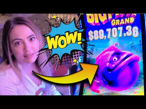 OMG 20 FREE GAMES & Progressive WIN on The Big Fish Slot Machine in Vegas 2022