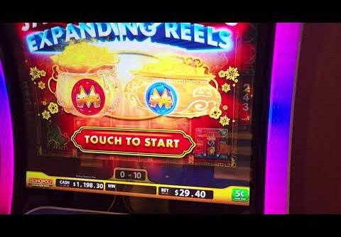 SLOT ATTENDANT TELLS US WE CANT RECORD AND GETS OUR INFO $29.40 BET MONOPOLY LUNAR NEW YEAR HUGE WIN