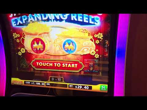 SLOT ATTENDANT TELLS US WE CANT RECORD AND GETS OUR INFO $29.40 BET MONOPOLY LUNAR NEW YEAR HUGE WIN