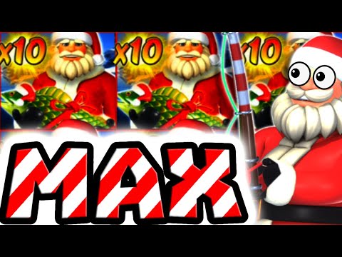 CHRISTMAS BIG BASS BONANZA 🐟 SLOT MAX LEVEL BIG WIN AGAIN 😱 SANTA BILLY PAYING 🔥 X10 MULTIPLIER‼️