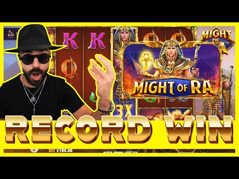 ROSHTEIN RECORD WIN ON MIGHT OF RA!!  NEW SLOT