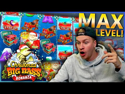 MAX LEVEL On Christmas Big Bass Bonanza Slot! (Big Win)