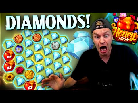 DIAMONDS HIT! 💎 Super Big Win on Honey Rush Slot!