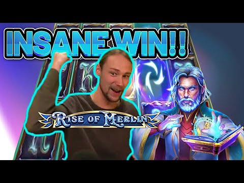 INSANE WIN!!! RISE OF MERLIN BIG WIN – €20 bet on Casino slot from CasinoDaddys stream