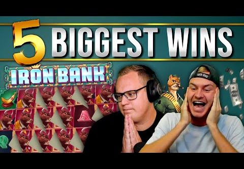 Top 5 BIGGEST WINS on Iron Bank Slot!