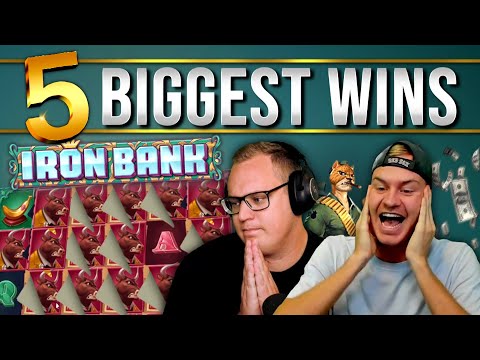Top 5 BIGGEST WINS on Iron Bank Slot!