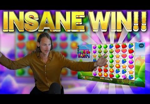 INSANE WIN!!! Fruit Party BIG WIN – Casino Slots from Casinodaddys live stream