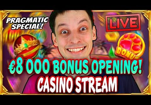 SLOTS LIVE 🔴 €8 000 BONUS OPENING! Casino Stream Big Wins with mrBigSpin