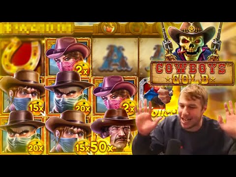 WINNING LARGE ON COWBOYS GOLD SLOT BONUS!