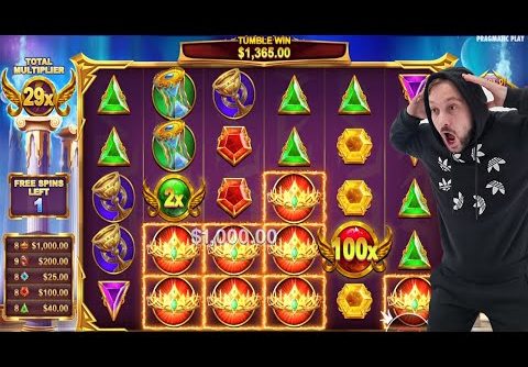 HIT 100X with CROWNS on GATES OF OLYMPUS! 🔱 MY NEW RECORD HUGE WINS CASINO ONLINE