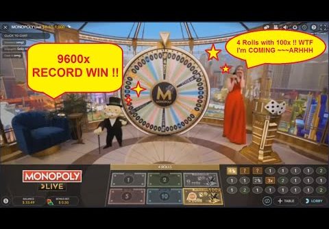 Monopoly live #1 BIGGEST WIN Ever 9600x !!