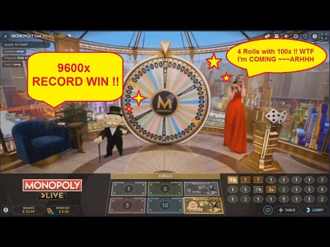 Monopoly live #1 BIGGEST WIN Ever 9600x !!