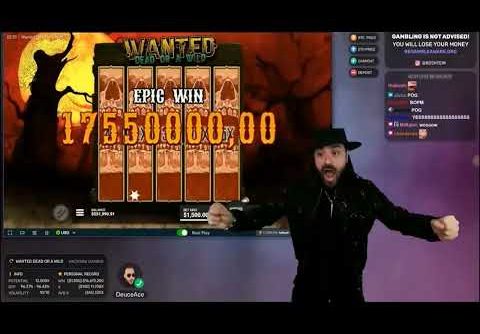 ROSHTEIN WORLD RECORD WIN ON WANTED DEAD OR A WILD!! CRAZY WIN!!!!