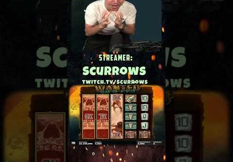 Scurrows Huge Win on Wanted dead or alive slot #Shorts