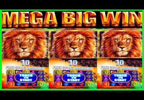 **MEGA BIG WIN!** TONS OF LIONS! King of Africa Slot Machine Bonus Wins