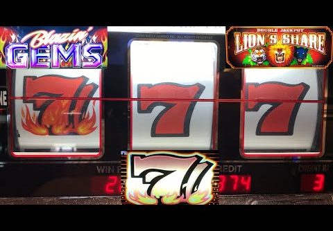 BIG WINS! BLAZIN GEMS + DOUBLE JACKPOT LION’S SHARE + 77 SLOT PLAY! BLAZING? BURNING? FIRE 77 SLOTS