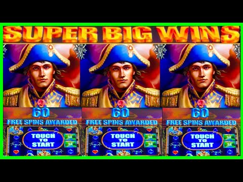 **SUPER BIG WINS!** TONS OF FREE SPINS! Napoleon and Josephine Slot Machine Bonus