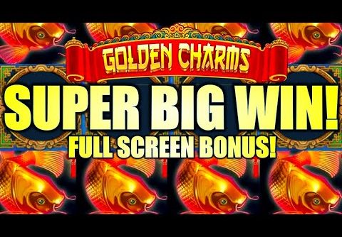 FULL SCREEN! SUPER BIG WIN!! MY BIGGEST WIN ON GOLDEN CHARMS Slot Machine (SG)