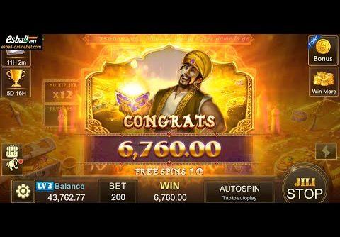 Alibaba Slot Machine 10 Free Spins Bonus Multiplier x12 Super Win 67.6X