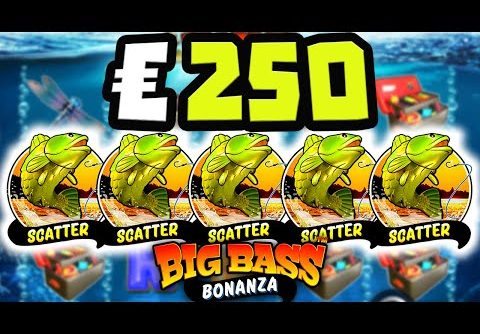 BIG BASS BONANZA 🐟 SUPER RARE 5 SCATTER BONUS 😱 €250 MAX BET OMG MUST SEE‼️ *** MEGA WINS ***