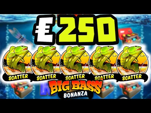 BIG BASS BONANZA 🐟 SUPER RARE 5 SCATTER BONUS 😱 €250 MAX BET OMG MUST SEE‼️ *** MEGA WINS ***