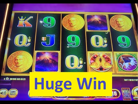 Huge Win on Pompeii Rising Jackpots Slot!! aristocrat Game