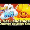 Big Hat Lands Again! Huff N’ More Puff Slot 3rd Attempt with a Full Screen of Hats and a Double-Up!