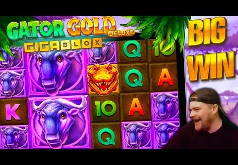 NEW GATOR GOLD ‘DELUXE’ GIGABLOX SLOT BIG WIN!