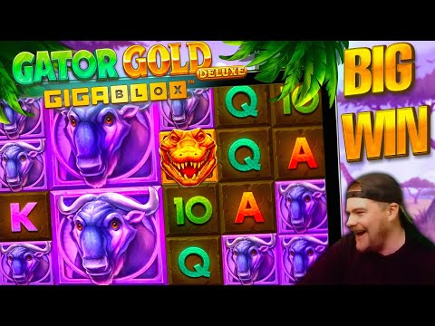 NEW GATOR GOLD ‘DELUXE’ GIGABLOX SLOT BIG WIN!