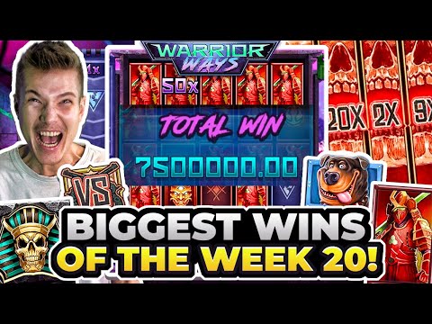 TOP 5 RECORD WINS OF THE WEEK || $7,500,000 INSANE MAX WIN ON WARRIOR WAYS!