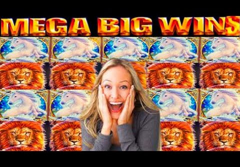 **MEGA BIG WINS!** Mystical Unicorn & King of Africa WMS Slot Machine Bonus