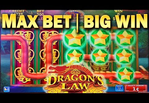 Max Bet Dragons Law Slot Machine Big Win Konami Slots