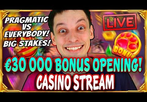 SLOTS LIVE 🔴 BIG €30 000 BONUS OPENING! Casino Stream Big Wins with mrBigSpin