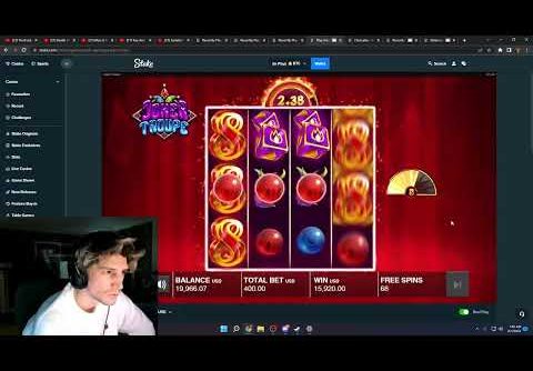 xQc   INSANE WIN ON JOKER TROUPE    750k win ! CASINO SESSION